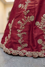 Pinkish Peach Rangoli Silk Wedding Lengha for Women with Zari and Sequins Work