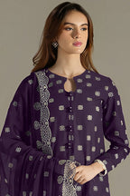 Purple Georgette Kameez With Pant For Indian & Pakistani Wedding Festival - Embroidery Work