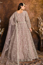 Purple Net Anarkali with Embroidery for Sangeet Outfits for Women
