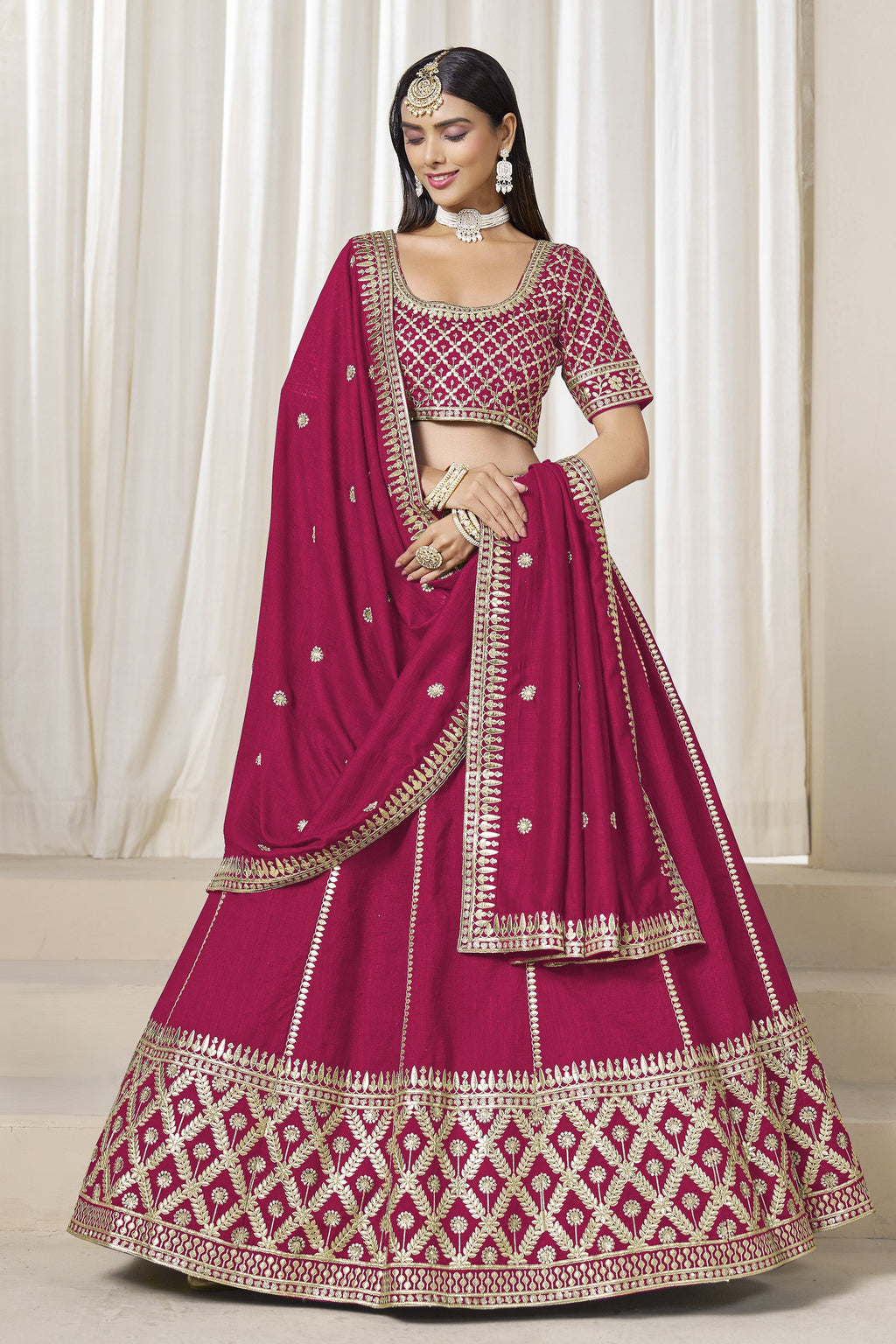 Raspberry Lehenga Choli for Lehenga Choli for Sangeet