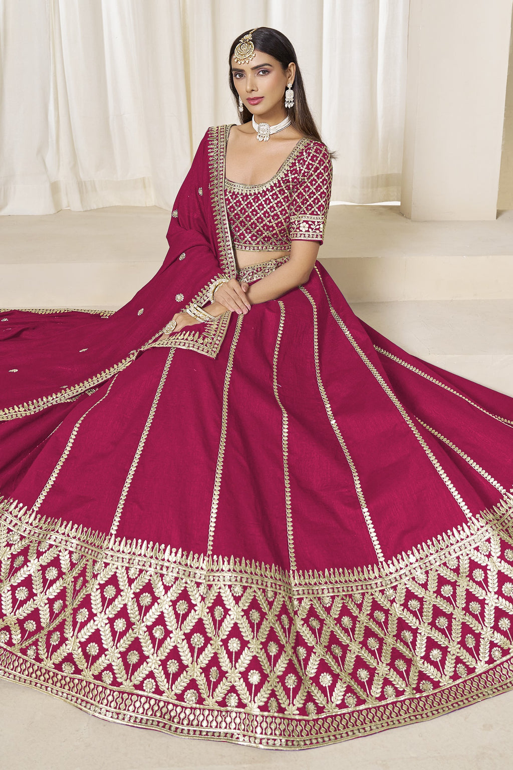 Raspberry Lehenga Choli for Lehenga Choli for Sangeet