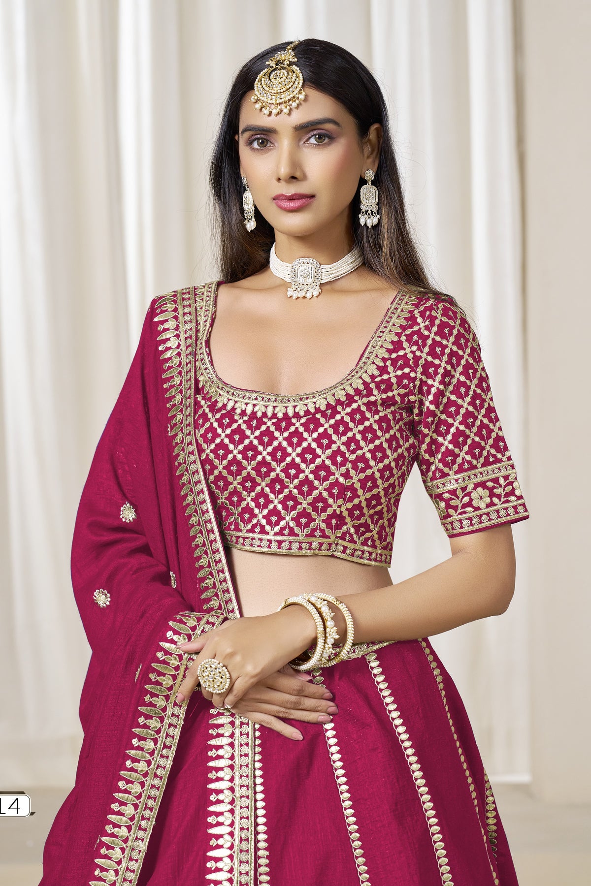 Raspberry Lehenga Choli for Lehenga Choli for Sangeet