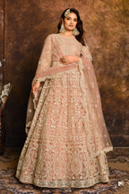 Rose Net Embroidery Anarkali Sangeet Outfits for Women