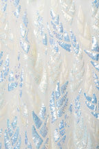 White Net Reception Lehenga Choli with Thread and Sequins Embroidery