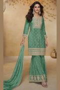 Green Sharara Suits for Women for Eid