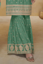 Green Sharara Suits for Women for Eid