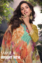 Mustard Simar Silk Plazo Suit For Indian Festivals & Weddings - Embroidery Work, Print Work