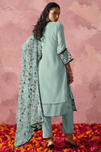 Turquoise Georgette Kameez With Pant For Indian & Pakistani Wedding Festival - Embroidery Work