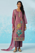 Purple Crush Fabric Kameez With Pant For Indian & Pakistani Wedding Festival - Thread & Sequence Embroidery