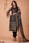 Black Net Kameez with Pant Designer Indian Clothes with Mirror Work