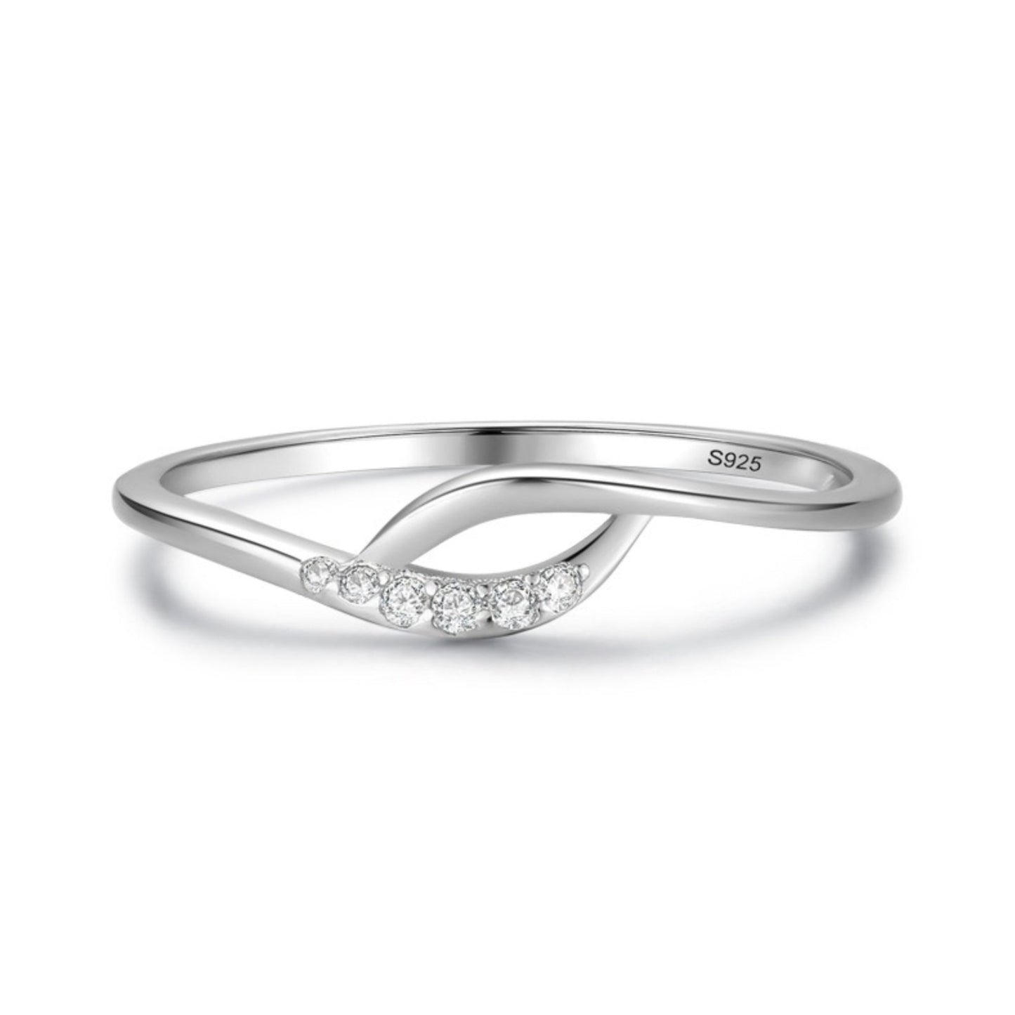 925 Sterling Silver Minimalist Rings - Stackable CZ Rings For Women Fine Jewelry