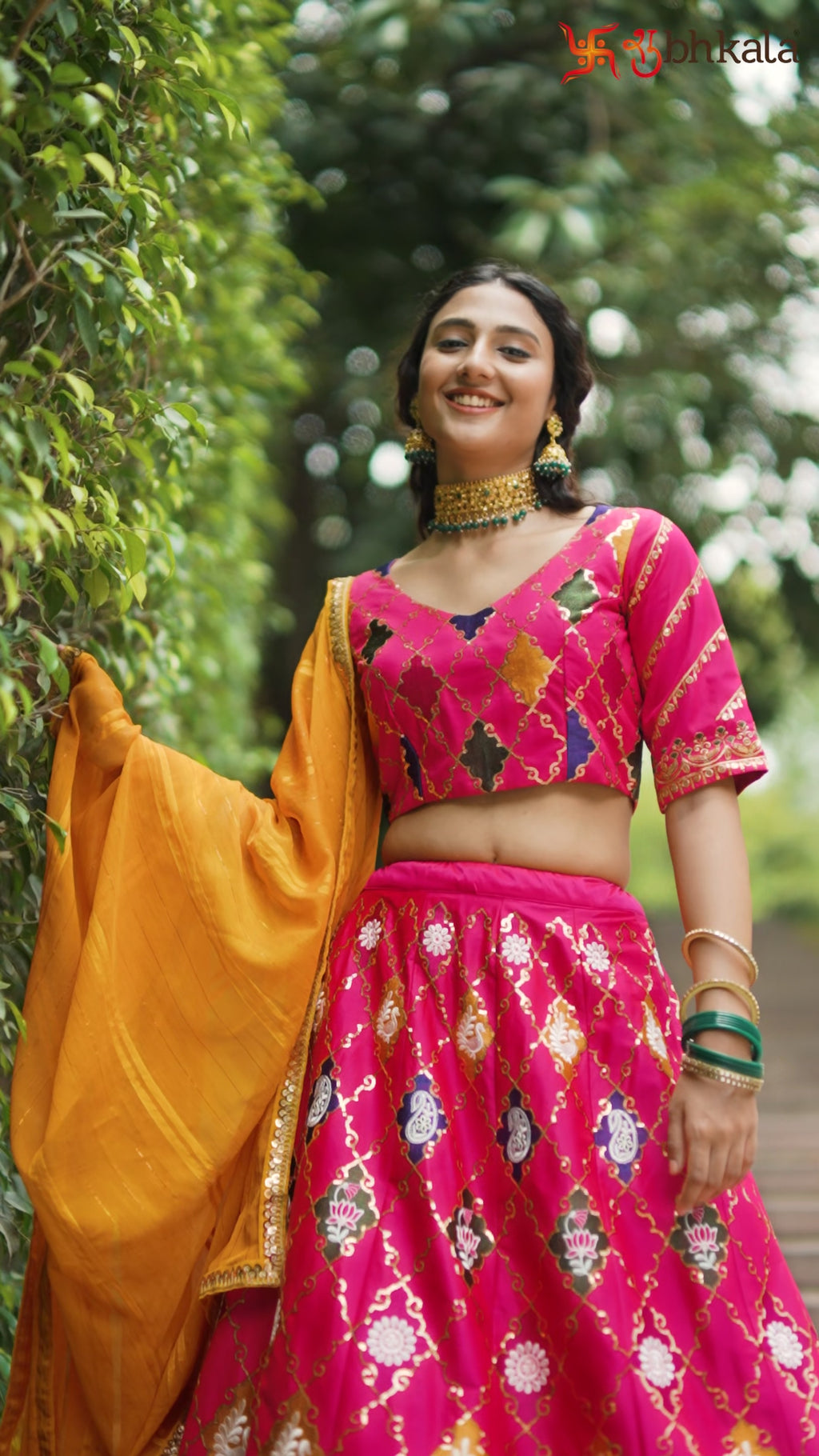 Pink Silk Lehenga Choli For Indian Festivals & Weddings - Sequence Embroidery Work, Thread Work