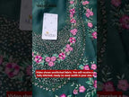 Dark Green Georgette Palazzo Suit For Indian Ladies Festivals & Weddings - Sequence Embroidery Work, Thread Embroidery Work