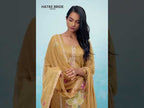 Mustard Crush Fabric Kameez With Pant For Indian & Pakistani Wedding Festival - Thread & Sequence Embroidery