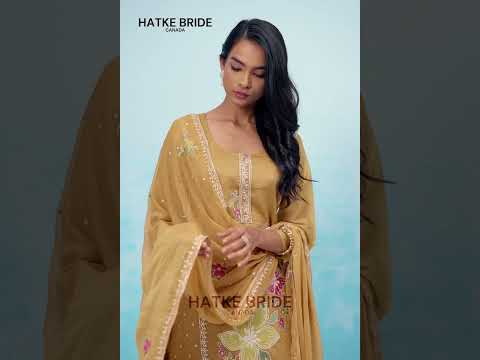 Mustard Crush Fabric Kameez With Pant For Indian & Pakistani Wedding Festival - Thread & Sequence Embroidery