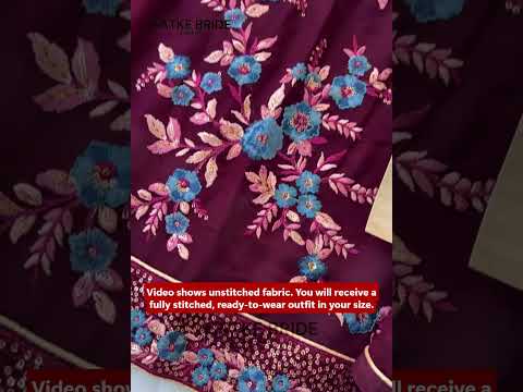 Purple Georgette Palazzo Suit For Indian Ladies Festivals & Weddings - Sequence Embroidery Work, Thread Embroidery Work