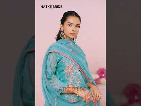 Turquoise Zari Fancy Fabric Silk Kameez With Pant For Indian & Pakistani Wedding Festival - Thread & Sequins Embroidery Work, Moti Work