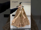 Golden Brown Net Lehenga Choli For Wedding Guest in Indian Festivals & Pakistani Weddings Dress - Thread Embroidery Work, Stone Work