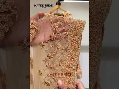 Golden Brown Net Lehenga Choli For Wedding Guest in Indian Festivals & Pakistani Weddings Dress - Thread Embroidery Work, Stone Work