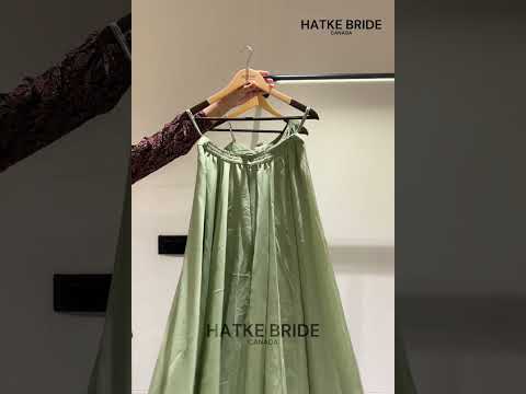 Pista Green Georgette Asymmetric One Shoulder Top with Plazo Suit -  Moti & Embroidery