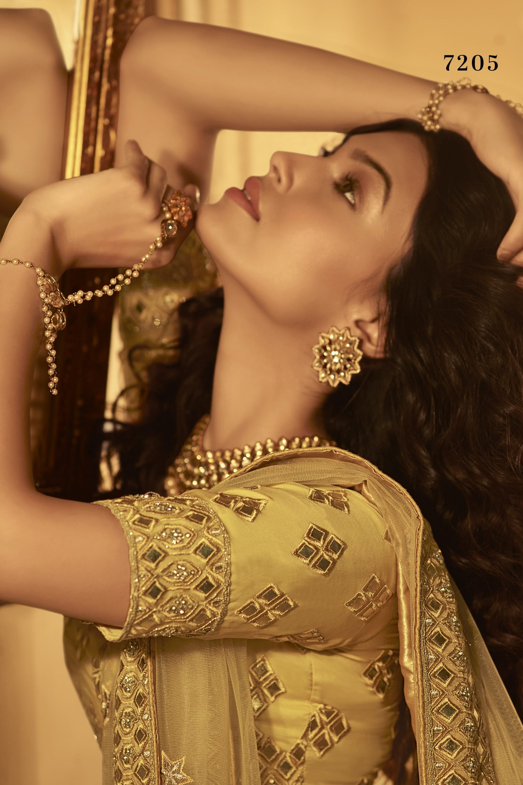 Yellow Pakistani Organza Lehenga Choli For Indian Festivals & Weddings - Thread Embroidery Work, Zari Work, Zarkan Work