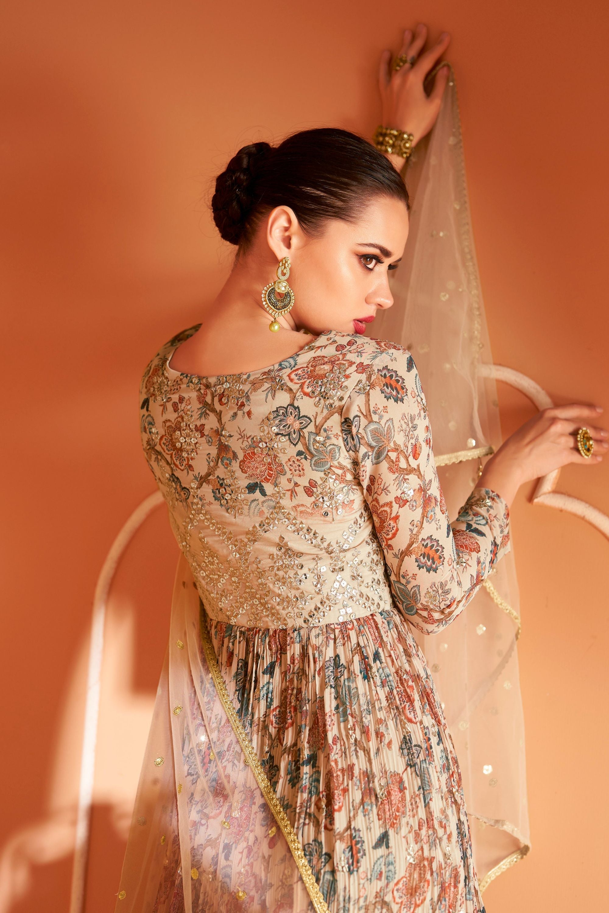 Buy Purple Bridal Anarkali Gown Salwar Suit In Georgette SRF126941 –  ShreeFashionWear