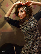 Black Pakistani Net Sharara For Festivals & Indian Weddings - Sequence Embroidery Work,