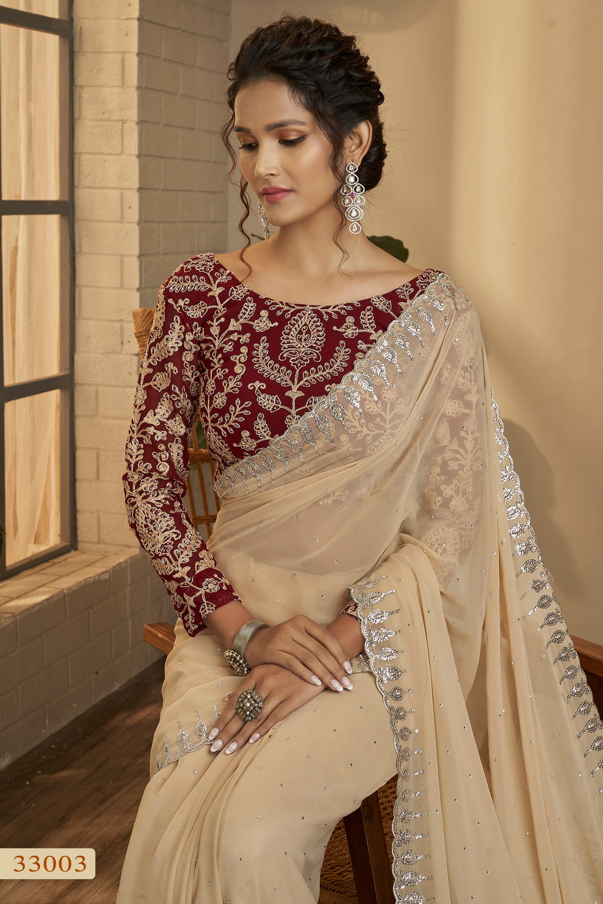 Can Be Customized In All Colour Traditional Georgette Banarsi Saree With Zari  Work For Wedding And Parties at Best Price in Varanasi | Ali Amam Textiles
