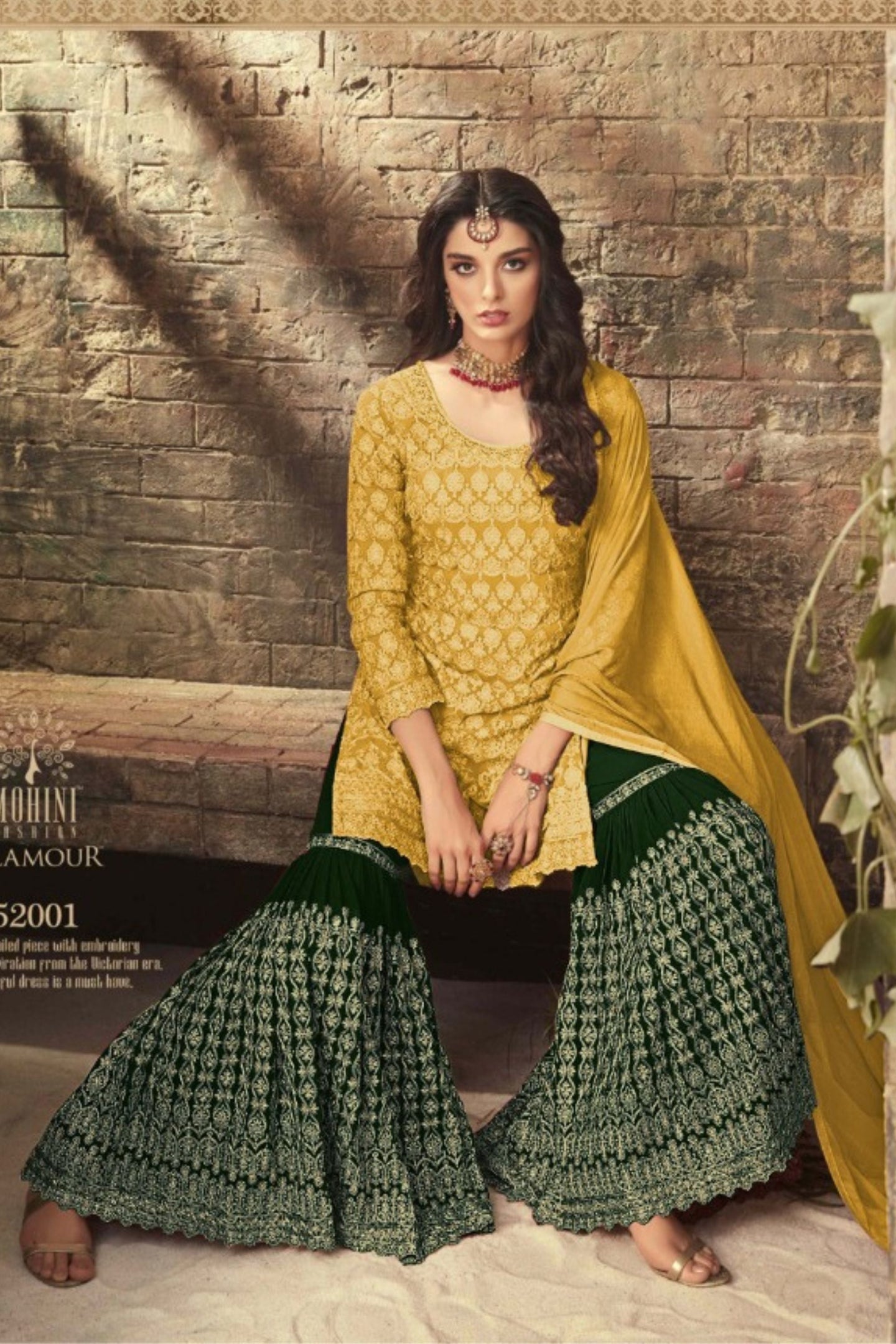 Light Pink Pakistani Georgette Sharara For Wedding & Festival - Embroidery Work