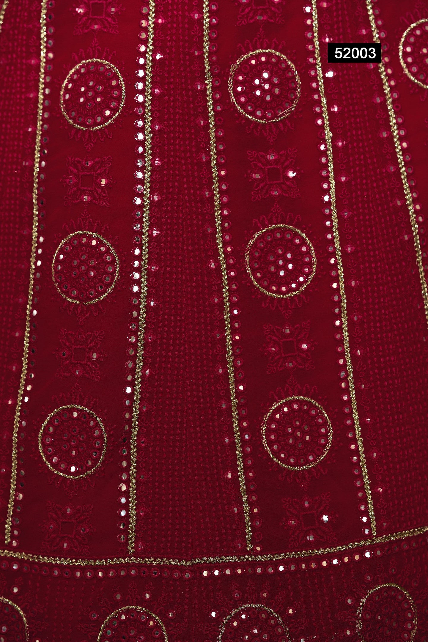 Maroon Pakistani Georgette Lehenga Choli For Indian Festivals & Weddings - Sequence Embroidery Work, Thread Embroidery Work,