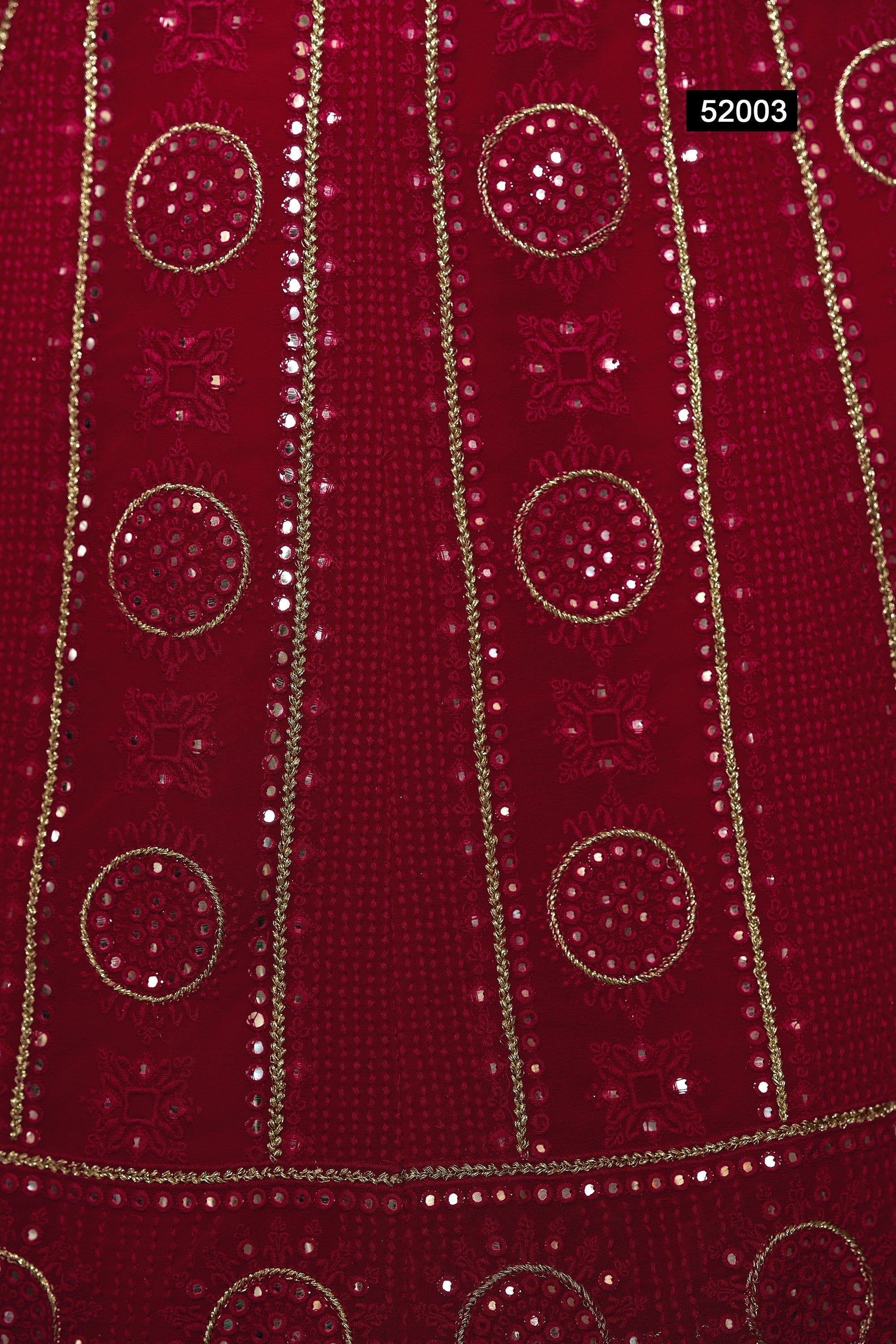 Maroon Pakistani Georgette Lehenga Choli For Indian Festivals & Weddings - Sequence Embroidery Work, Thread Embroidery Work,