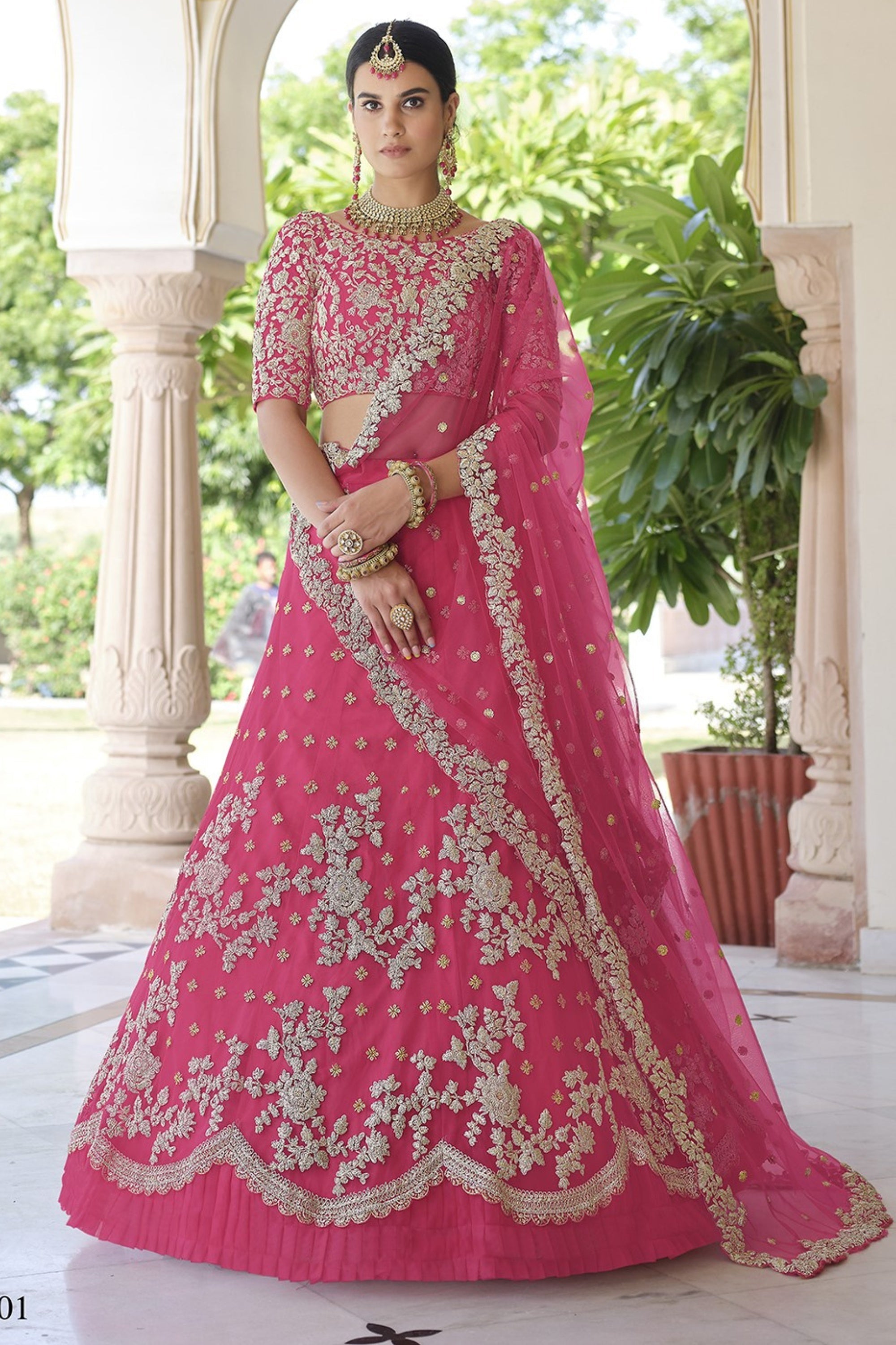 Buy Light Pink Pakistani Silk Ruffle Lehenga Choli Online Shopping for  Girls & Women – HATKE BRIDE