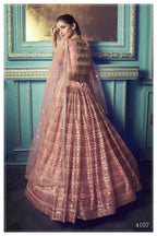 Pink Pakistani Net Lehenga Choli For Indian Festival & Weddings - Sequence Embroidery Work, Thread Embroidery Work,