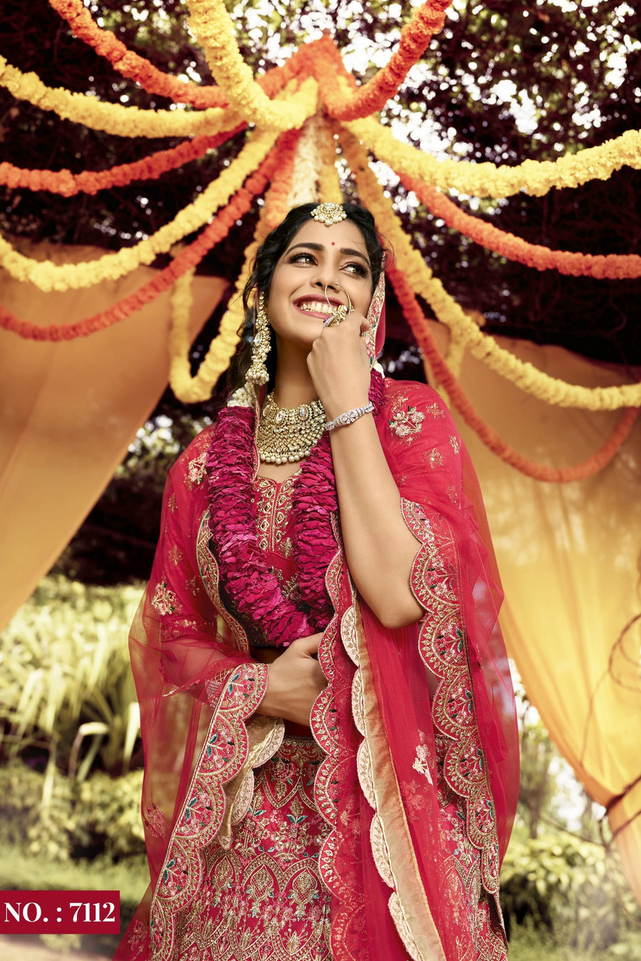 Red Pakistani Raw Silk Lehenga Choli For Indian Festivals & Weddings - Resham Embroidery Work, Dori Work, Zarkan Work