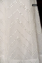 White Pakistani Georgette Lehenga Choli For Indian Festivals & Weddings - Thread Embroidery Work,