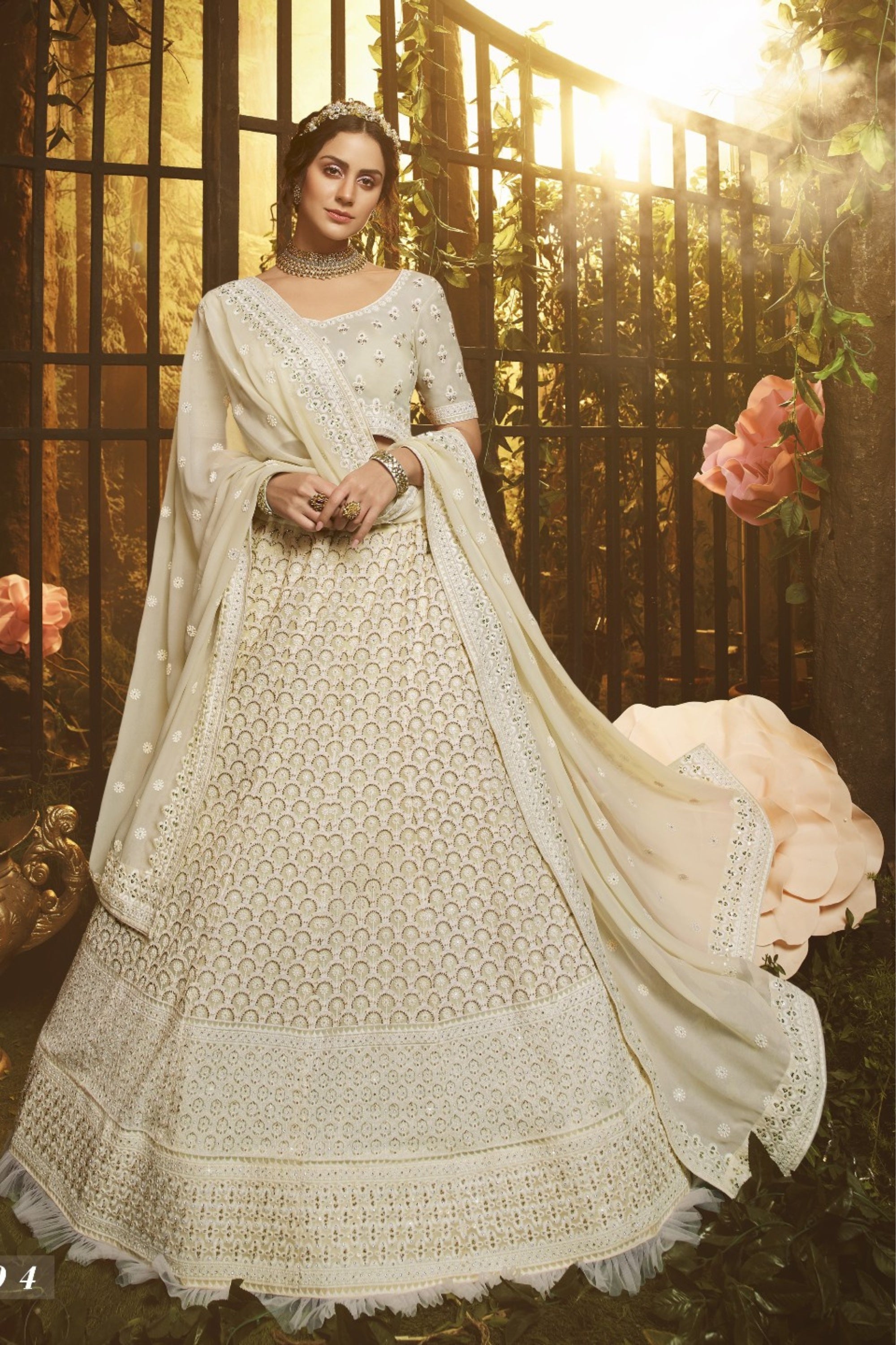White Net Lehenga Choli Pakistani Wedding Ghaghra Bridesmaid - Etsy